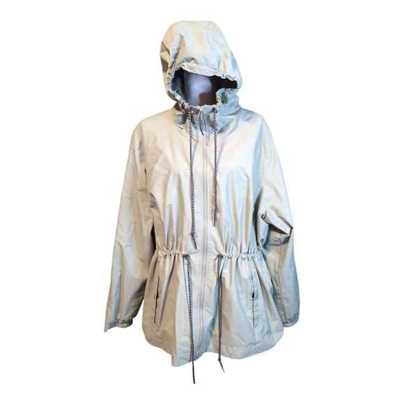 Columbia Women’s Midi Light Green Omni Shield Spring Coat Jacket Size 2X - Picture 2 of 16